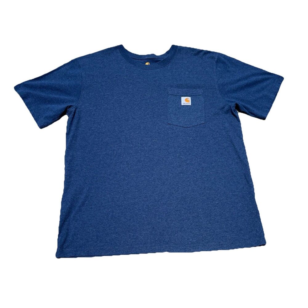 Carhartt Pocket Tee Shirt Mens Large Relaxed Fit Blue Loose Original
